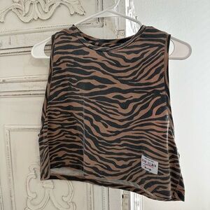Adam Selman Sport Tiger crop top